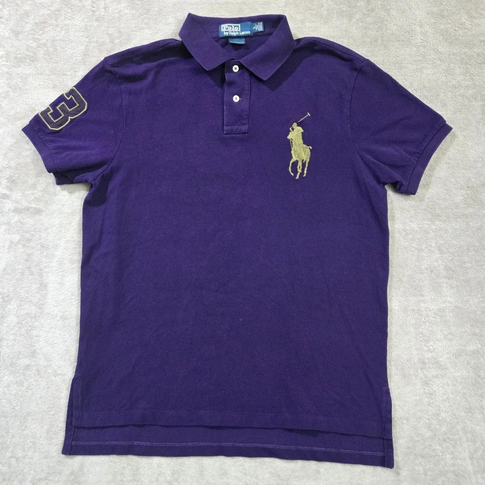 Polo Ralph Lauren Polo Big Pony Shirt Mens Medium Rugby Preppy Collegiate Casual